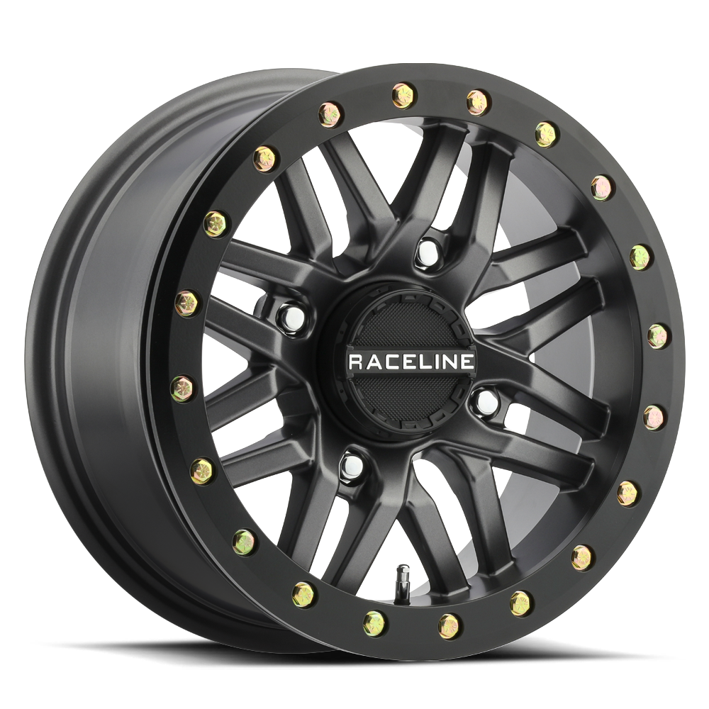Raceline Wheels Bl Ryno Gun Metal W/ 15X10 +0 Black