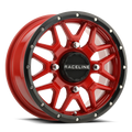 Raceline Wheels Krank Red 15X7 +10 Black