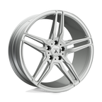 Asanti Black Abl-12 Orion 19X9.5 +45 Brush Silver W/ Carbon Inserts