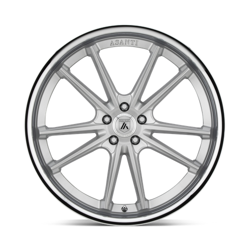 Asanti Black Abl-23 Sigma 22X10.5 +35 Brushed Silver W/ Chrome Lip