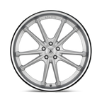 Asanti Black Abl-23 Sigma 24X9 +32 Brushed Silver W/ Chrome Lip