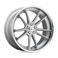 Asanti Black Abl-23 Sigma 22X9 +32 Brushed Silver W/ Chrome Lip