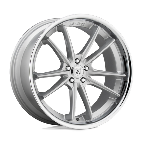 Asanti Black Abl-23 Sigma 22X9 +32 Brushed Silver W/ Chrome Lip