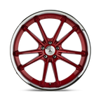 Asanti Black Abl-23 Sigma 20X10.5 +38 Candy Red W/ Chrome Lip