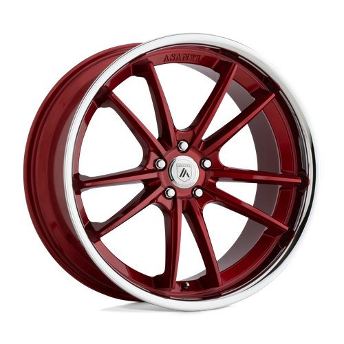 Asanti Black Abl-23 Sigma 20X10.5 +38 Candy Red W/ Chrome Lip