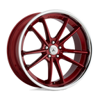 Asanti Black Abl-23 Sigma 20X10.5 +38 Candy Red W/ Chrome Lip