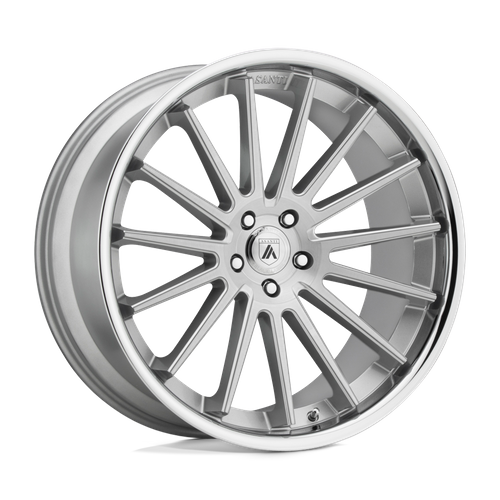 Asanti Black Abl-24 Beta 20X10.5 +38 Brushed Silver W/ Chrome Lip