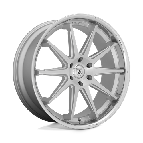 Asanti Black Abl-29 Emperor 24X10 +30 Brushed Silver W/ Chrome Lip