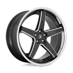 Asanti Black Abl31 Regal 20X10.5 +38 Gloss Black Mill W/ Chrome Lip