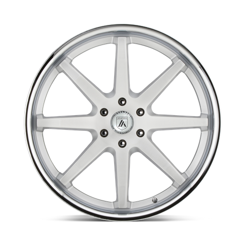 Asanti Black Abl-32 Kaiser 22X9.5 +30 Brushed Silver W/ Chrome Lip