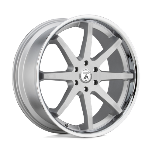 Asanti Black Abl-32 Kaiser 24X10 +30 Brushed Silver W/ Chrome Lip
