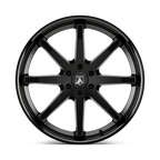 Asanti Black Abl-32 Kaiser 20X9 +30 Satin Black W/ Gloss Black Lip