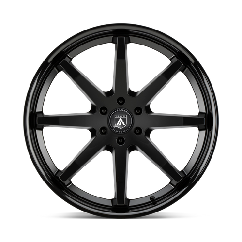 Asanti Black Abl-32 Kaiser 20X9 +30 Satin Black W/ Gloss Black Lip