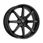Asanti Black Abl-32 Kaiser 20X9 +30 Satin Black W/ Gloss Black Lip