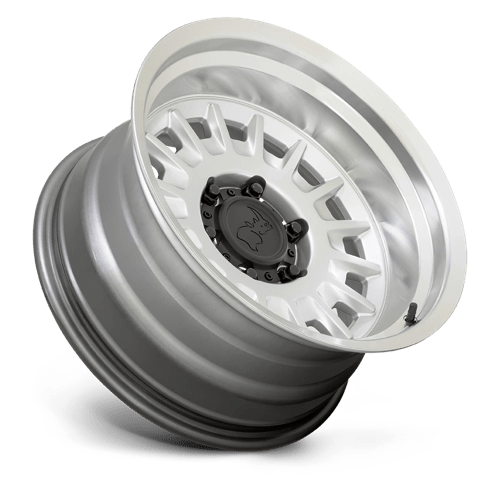 Black Rhino Hard Alloys Aliso 18X9 +12 Gloss Silver W/ Mirror Cut