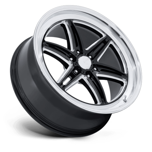 American Racing Ar953 Groove 6 Drag 22X9.5 +25 Gloss Black Milled W/ Dc Lip