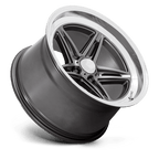 American Racing Vintage Vn514 Groove 18X8 +0 Anthracite W/ Diamond Cut Lip