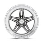 American Racing Vintage Vn514 Groove 18X7 +0 Anthracite W/ Diamond Cut Lip