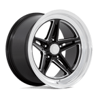 American Racing Vintage Vn514 Groove 18X10 +12 Gloss Black W/ Diamond Cut Lip