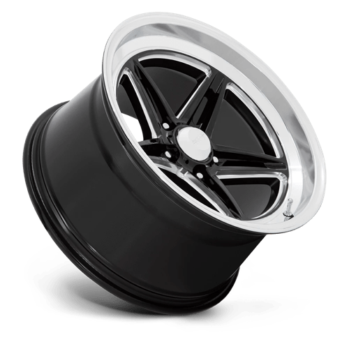 American Racing Vintage Vn514 Groove 18X10 +0 Gloss Black W/ Diamond Cut Lip