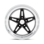 American Racing Vintage Vn514 Groove 18X8 +0 Gloss Black W/ Diamond Cut Lip