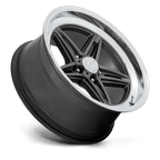American Racing Vintage Vn514 Groove 18X10 +12 Anthracite W/ Diamond Cut Lip