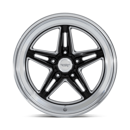 American Racing Vintage Vn514 Groove 18X10 +12 Gloss Black W/ Diamond Cut Lip