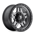 Fuel 1Pc D558 Anza 16X8 +1 Matte Gunmetal Black Bead Ring