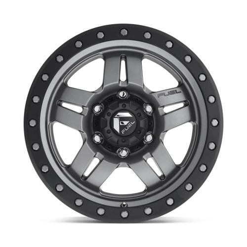 Fuel 1Pc D558 Anza 16X8 +1 Matte Gunmetal Black Bead Ring