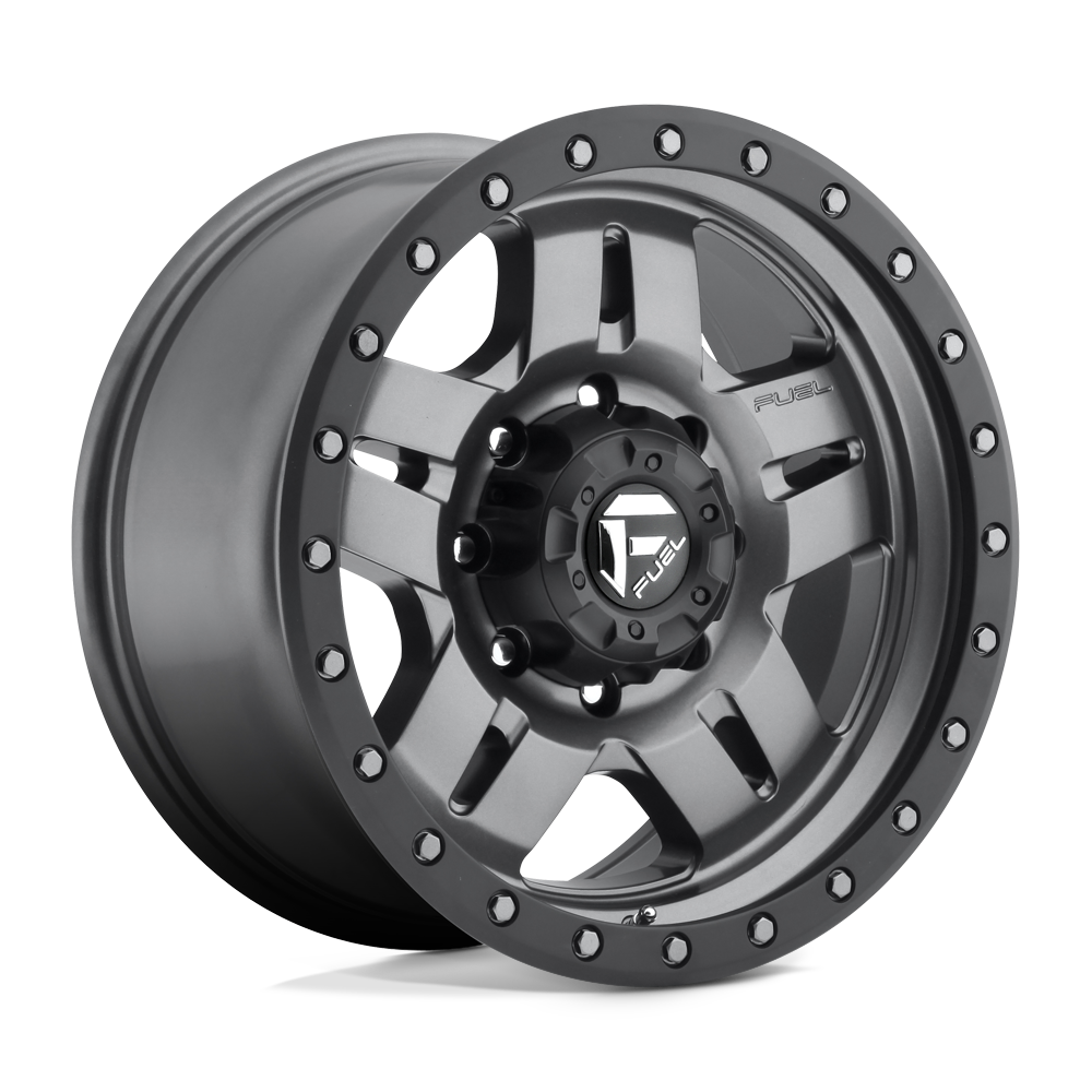 Fuel 1Pc D558 Anza 15X10 -43 Matte Gunmetal Black Bead Ring