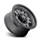 Fuel 1Pc D558 Anza 17X8.5 +6 Matte Gunmetal Black Bead Ring