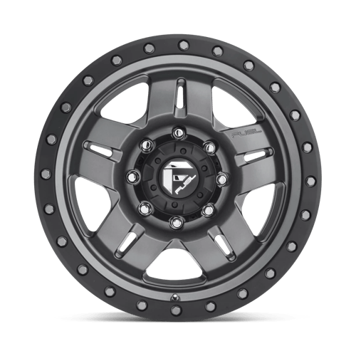 Fuel 1Pc D558 Anza 20X9 +1 Matte Gunmetal Black Bead Ring