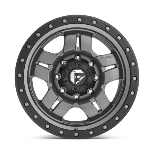Fuel 1Pc D558 Anza 20X10 -18 Matte Gunmetal Black Bead Ring