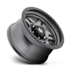 Fuel 1Pc D558 Anza 17X8.5 +6 Matte Gunmetal Black Bead Ring