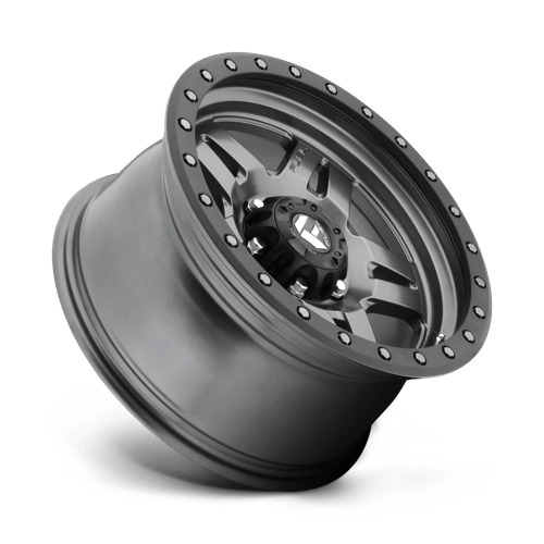 Fuel 1Pc D558 Anza 17X8.5 +6 Matte Gunmetal Black Bead Ring