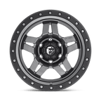 Fuel 1Pc D558 Anza 17X8.5 +6 Matte Gunmetal Black Bead Ring