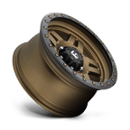 Fuel 1Pc D583 Anza 16X8 +1 Matte Bronze Black Bead Ring