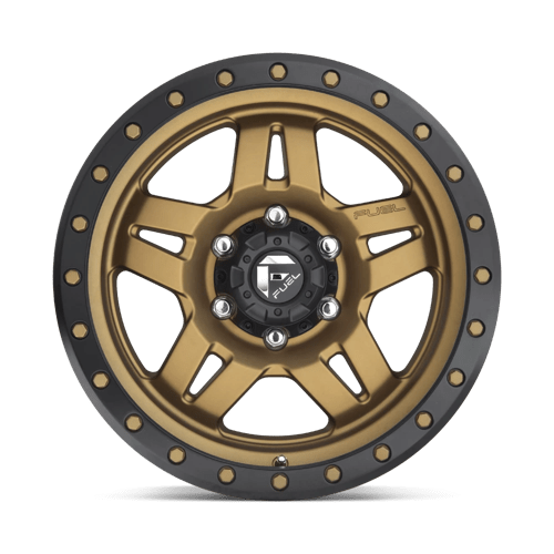 Fuel 1Pc D583 Anza 17X8.5 -6 Matte Bronze Black Bead Ring
