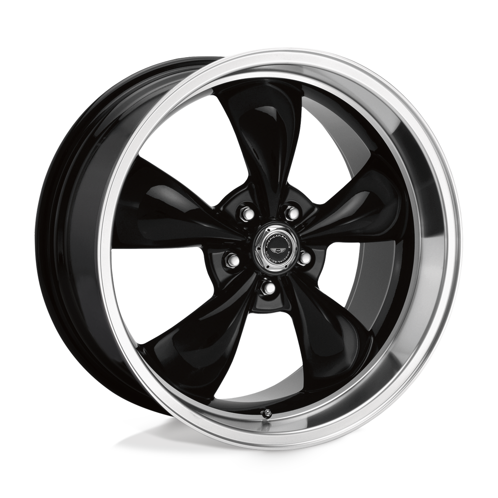 American Racing Ar105 Torq Thrust M 17X7 +0 Gloss Black W/ Machined Lip