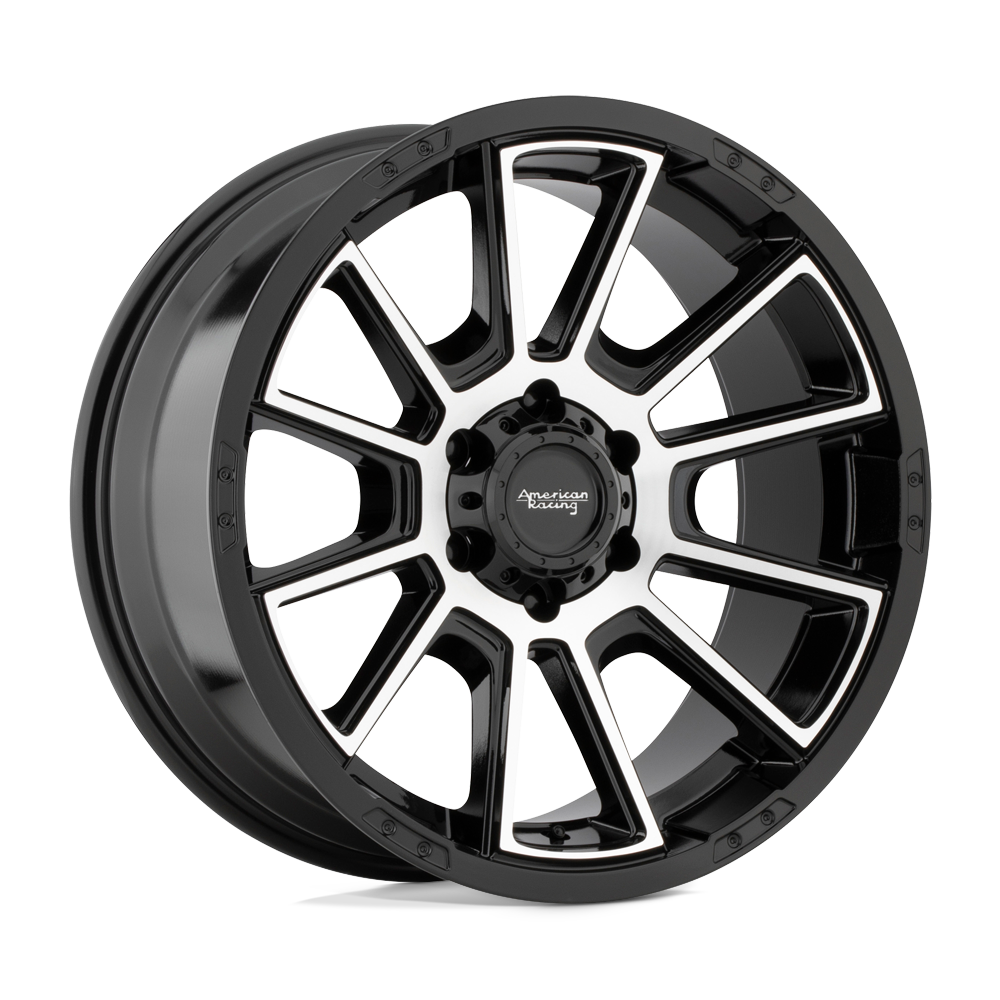 American Racing Ar933 Intake 20X9 +18 Gloss Black Machined