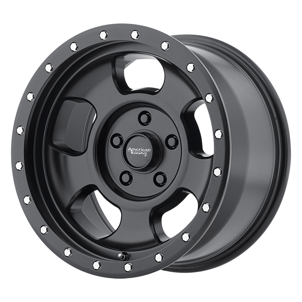 American Racing AR969 ANSEN OFFROAD 17X8.5 +25 SATIN BLACK W/ SATIN BLACK RING