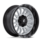 Fuel 1Pc D798 Arc 20X10 -18 Silver Brush Face W/ Blk Lip