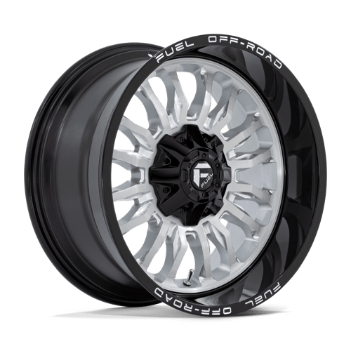 Fuel 1Pc D798 Arc 20X10 -18 Silver Brush Face W/ Blk Lip