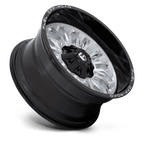 Fuel 1Pc D798 Arc 20X10 -18 Silver Brush Face W/ Blk Lip