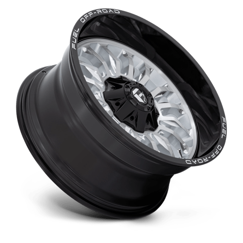 Fuel 1Pc D798 Arc 20X10 -18 Silver Brush Face W/ Blk Lip