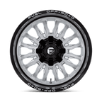 Fuel 1Pc D798 Arc 20X10 -18 Silver Brush Face W/ Blk Lip