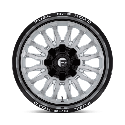 Fuel 1Pc D798 Arc 20X10 -18 Silver Brush Face W/ Blk Lip