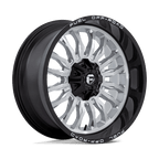 Fuel 1Pc D798 Arc 22X10 -18 Silver Brush Face W/ Blk Lip