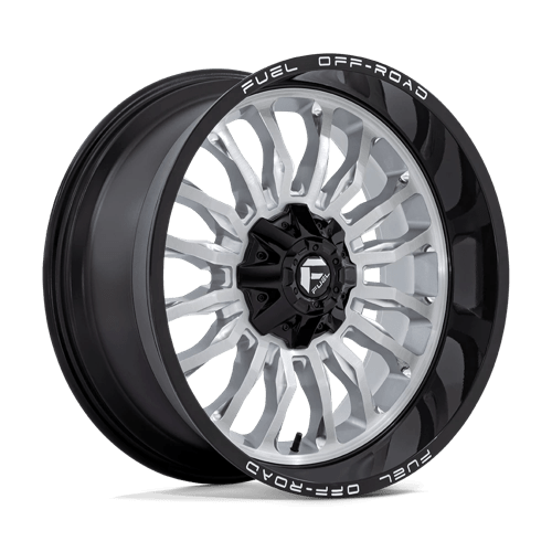 Fuel 1Pc D798 Arc 22X10 -18 Silver Brush Face W/ Blk Lip
