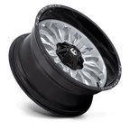 Fuel 1Pc D798 Arc 22X10 -18 Silver Brush Face W/ Blk Lip
